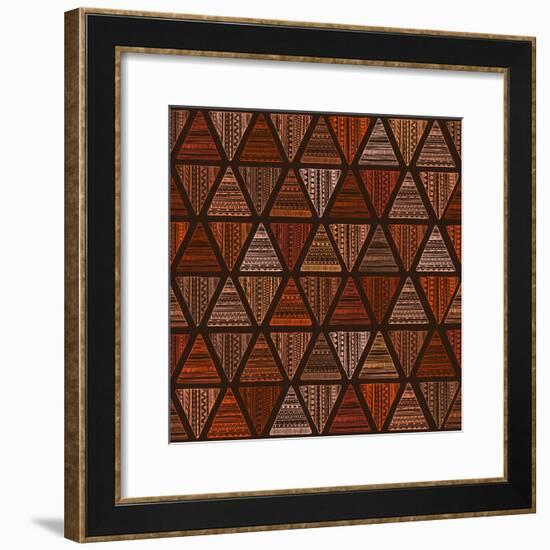 Vector Tribal Ethnic Background.-Julia Snegireva-Framed Premium Giclee Print