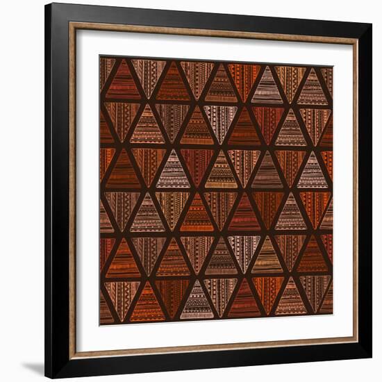 Vector Tribal Ethnic Background.-Julia Snegireva-Framed Premium Giclee Print