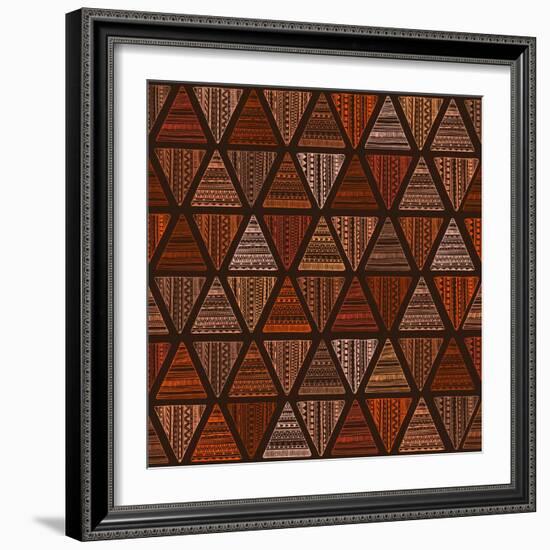 Vector Tribal Ethnic Background.-Julia Snegireva-Framed Premium Giclee Print