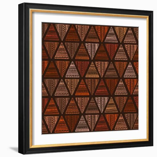 Vector Tribal Ethnic Background.-Julia Snegireva-Framed Premium Giclee Print