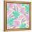 Vector Tropical Pattern with Exotic Leaves-rosapompelmo-Framed Stretched Canvas