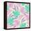 Vector Tropical Pattern with Exotic Leaves-rosapompelmo-Framed Stretched Canvas