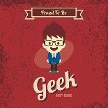 Geek Cartoon Character-vector1st-Framed Art Print