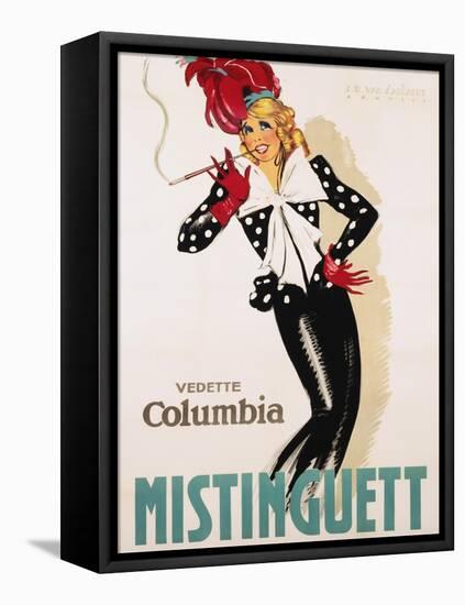 Vedette Columbia Mistinguett Poster-Jean Dominique Van Caulaert-Framed Premier Image Canvas