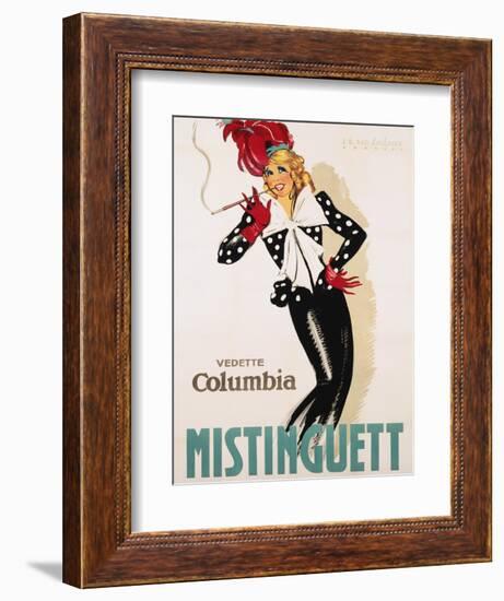 Vedette Columbia Mistinguett Poster-Jean Dominique Van Caulaert-Framed Giclee Print