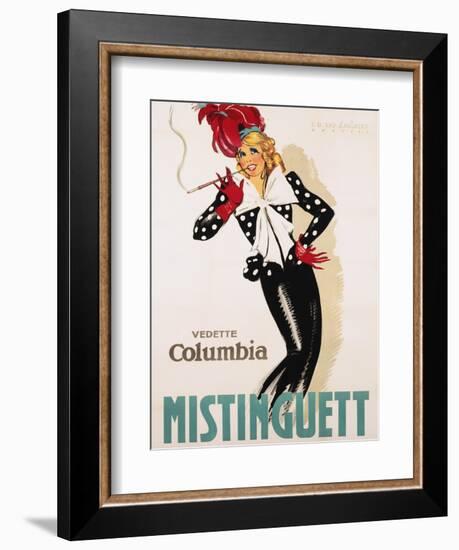 Vedette Columbia Mistinguett Poster-Jean Dominique Van Caulaert-Framed Giclee Print