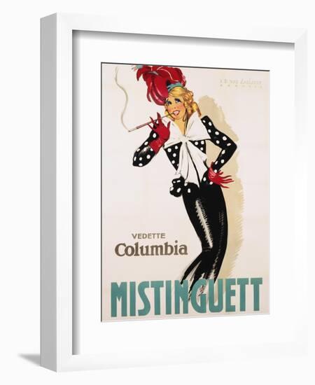 Vedette Columbia Mistinguett Poster-Jean Dominique Van Caulaert-Framed Giclee Print