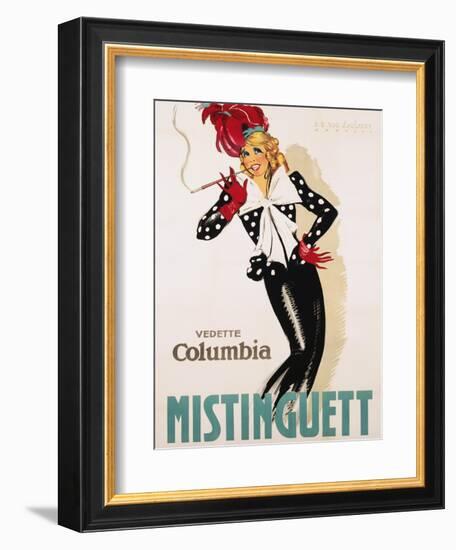 Vedette Columbia Mistinguett Poster-Jean Dominique Van Caulaert-Framed Giclee Print