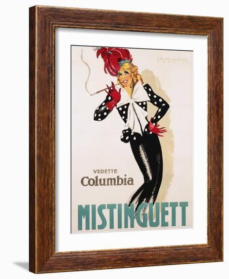 Vedette Columbia Mistinguett Poster-Jean Dominique Van Caulaert-Framed Giclee Print