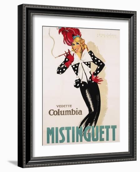 Vedette Columbia Mistinguett Poster-Jean Dominique Van Caulaert-Framed Giclee Print