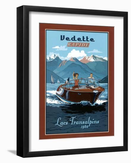 Vedette Rapide, Lacs Transalpins-Bruno Pozzo-Framed Art Print
