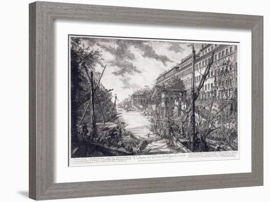 Veduta Del Porto Di Ripa Grande, C.1760-Giovanni Battista Piranesi-Framed Giclee Print