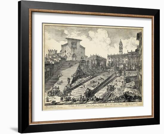 Veduta Del Romano Campidoglio-Piranesi-Framed Art Print