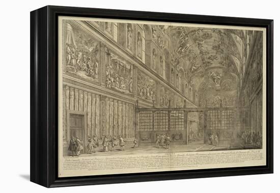 Veduta Della Capella Sistina Nel Palazzo Apostolico Vaticano-Francesco Barbazza-Framed Premier Image Canvas