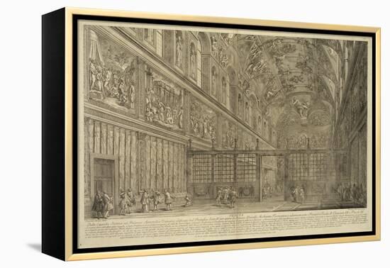 Veduta Della Capella Sistina Nel Palazzo Apostolico Vaticano-Francesco Barbazza-Framed Premier Image Canvas