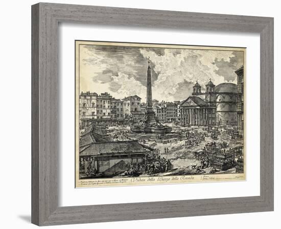 Veduta Della Piazza Della Rotunda-Piranesi-Framed Art Print