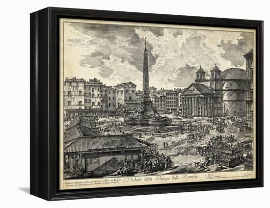 Veduta Della Piazza Della Rotunda-Piranesi-Framed Stretched Canvas