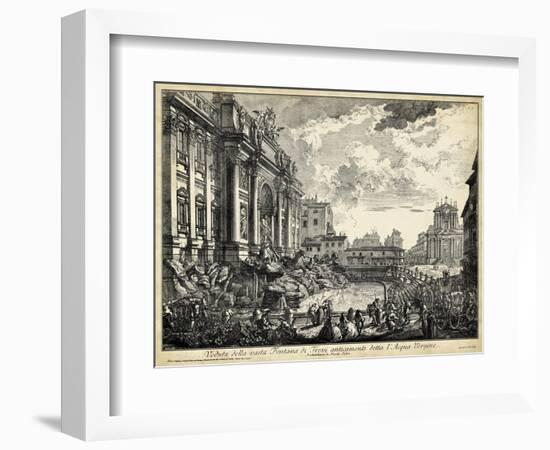 Veduta Della Vasta Fontana Di Trevi-Piranesi-Framed Art Print