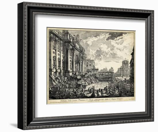 Veduta Della Vasta Fontana Di Trevi-Piranesi-Framed Art Print