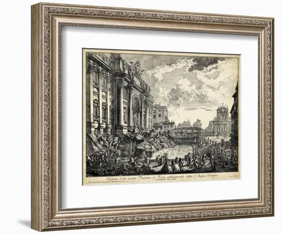 Veduta Della Vasta Fontana Di Trevi-Piranesi-Framed Premium Giclee Print