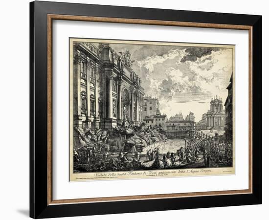 Veduta Della Vasta Fontana Di Trevi-Piranesi-Framed Art Print