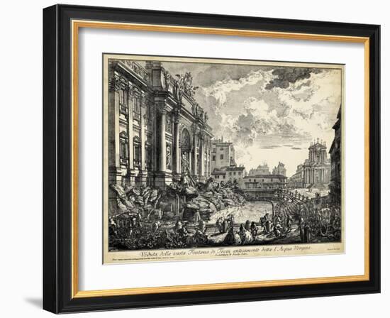 Veduta Della Vasta Fontana Di Trevi-Piranesi-Framed Art Print