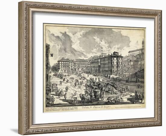 Veduta Di Piazza Di Spagna-Piranesi-Framed Art Print