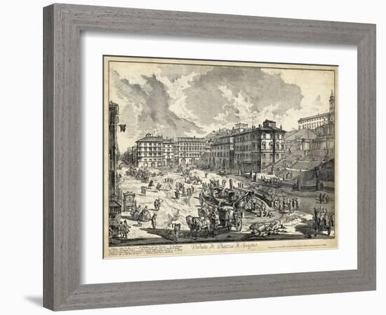 Veduta Di Piazza Di Spagna-Piranesi-Framed Art Print