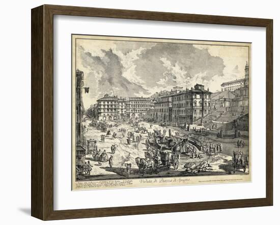 Veduta Di Piazza Di Spagna-Piranesi-Framed Art Print