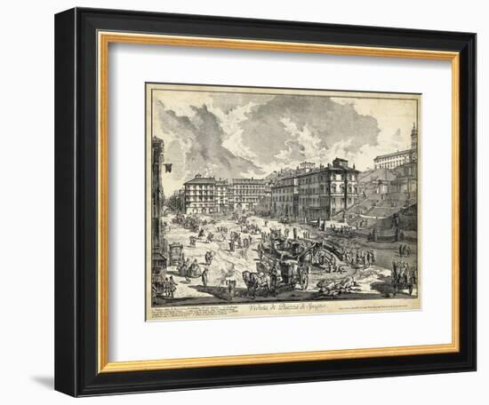 Veduta Di Piazza Di Spagna-Piranesi-Framed Art Print