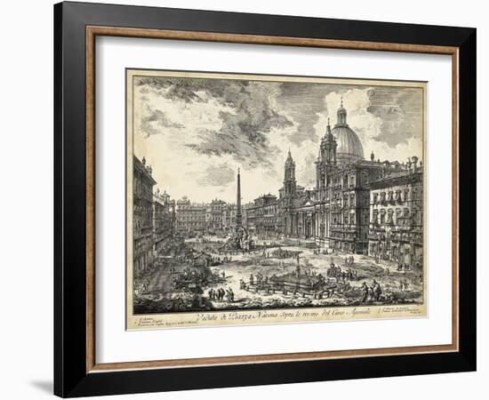 Veduta Di Piazza Navona-Piranesi-Framed Art Print