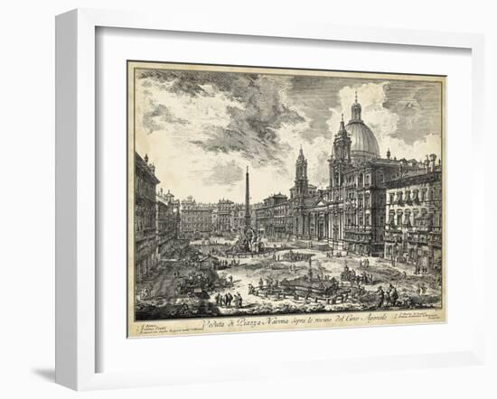 Veduta Di Piazza Navona-Piranesi-Framed Art Print