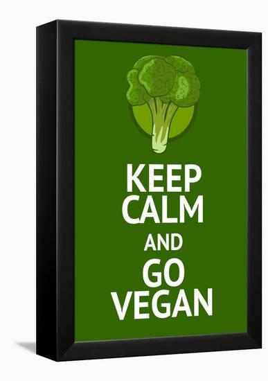 Vegan Poster with Popular Phrase-AlexanderZe-Framed Stretched Canvas