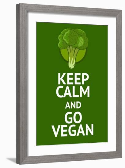 Vegan Poster with Popular Phrase-AlexanderZe-Framed Premium Giclee Print