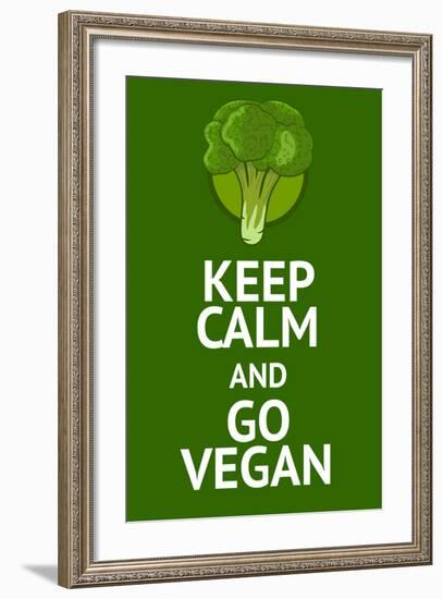 Vegan Poster with Popular Phrase-AlexanderZe-Framed Art Print