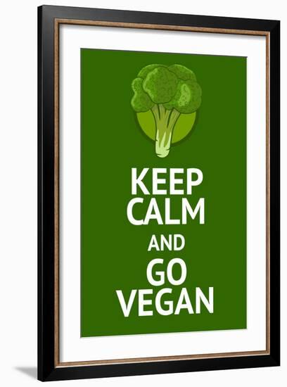 Vegan Poster with Popular Phrase-AlexanderZe-Framed Art Print