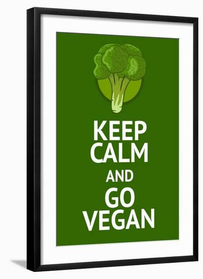 Vegan Poster with Popular Phrase-AlexanderZe-Framed Art Print