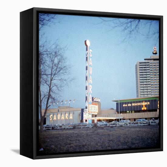 Vegas Hotels 1974-null-Framed Premier Image Canvas