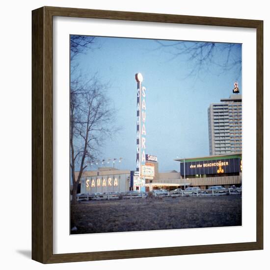 Vegas Hotels 1974-null-Framed Photographic Print