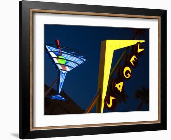 Vegas Neon Sign, Fremont Street East, Downtown, Las Vegas, Nevada, Usa-Walter Bibikow-Framed Photographic Print