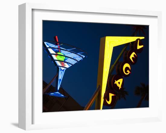 Vegas Neon Sign, Fremont Street East, Downtown, Las Vegas, Nevada, Usa-Walter Bibikow-Framed Photographic Print