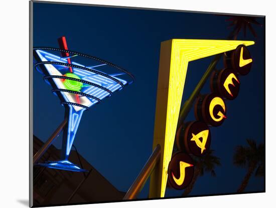 Vegas Neon Sign, Fremont Street East, Downtown, Las Vegas, Nevada, Usa-Walter Bibikow-Mounted Photographic Print
