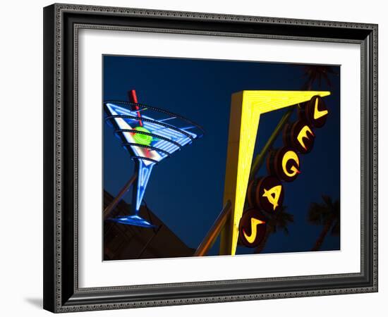 Vegas Neon Sign, Fremont Street East, Downtown, Las Vegas, Nevada, Usa-Walter Bibikow-Framed Photographic Print