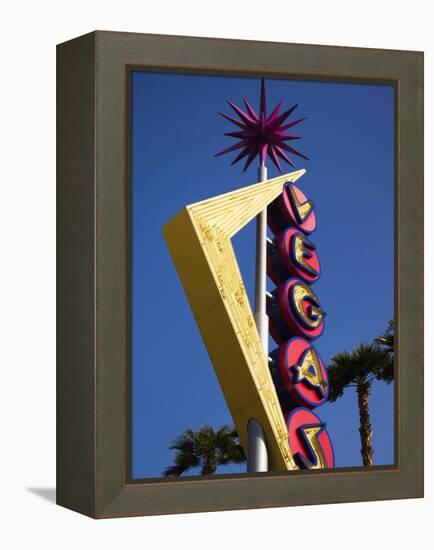 Vegas Neon Sign, Fremont Street East, Downtown, Las Vegas, Nevada, Usa-Walter Bibikow-Framed Premier Image Canvas