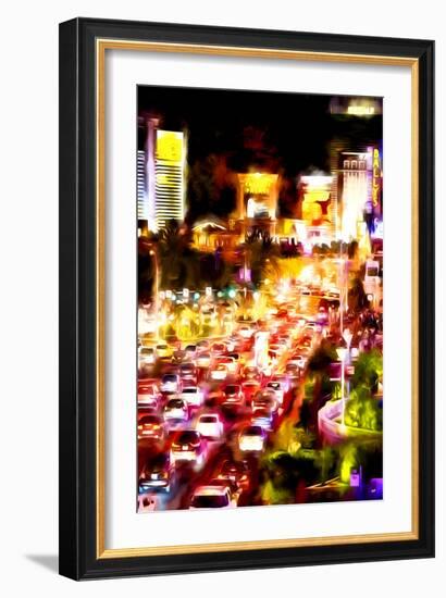 Vegas Night - In the Style of Oil Painting-Philippe Hugonnard-Framed Giclee Print