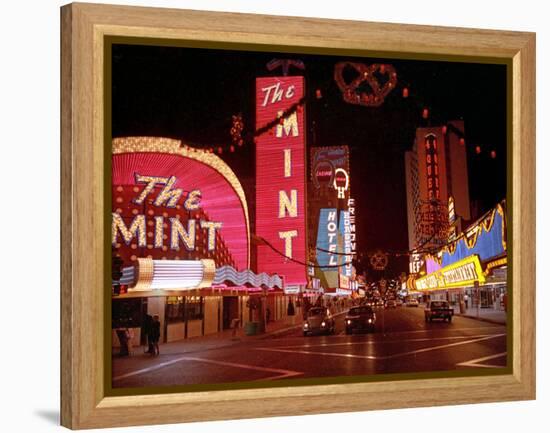 Vegas Strip Lights 1973-null-Framed Premier Image Canvas