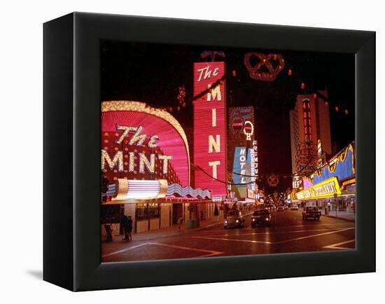 Vegas Strip Lights 1973-null-Framed Premier Image Canvas