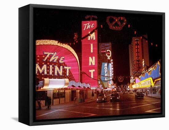Vegas Strip Lights 1973-null-Framed Premier Image Canvas