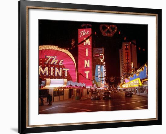 Vegas Strip Lights 1973-null-Framed Photographic Print