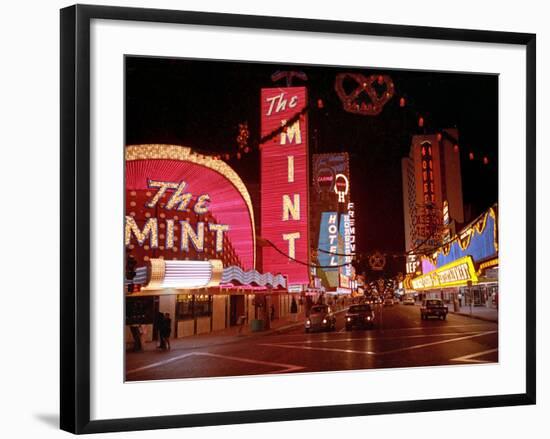 Vegas Strip Lights 1973-null-Framed Photographic Print